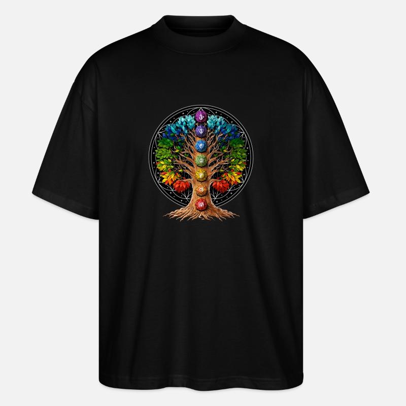 Yoga Arbre De Vie - T-shirt bio Blaster 2.0 coupe oversize Stanley/Stella Unisexe - noir
