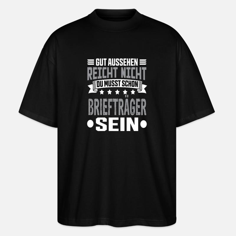 Briefträger - Stanley/Stella Oversized Unisex Bio T-Shirt Blaster 2.0 - Schwarz