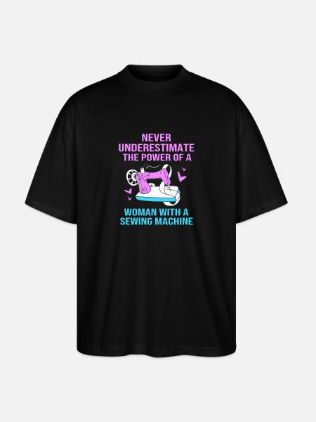 Sewing Machine Seamstress - Stanley/Stella Oversized Unisex Organic T-shirt Blaster 2.0 - black