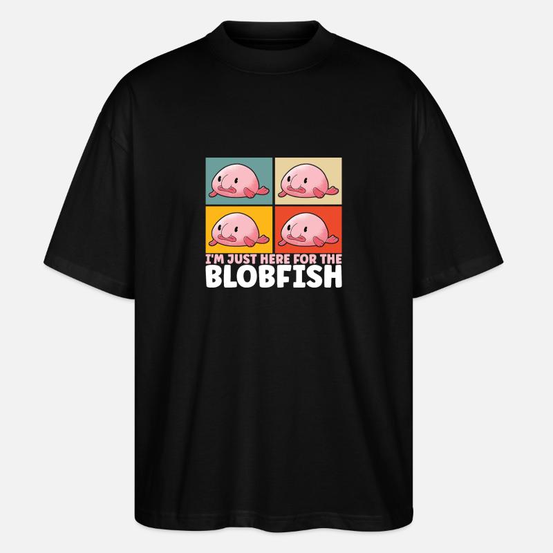 Poisson blob mignon Poisson laid - T-shirt bio Blaster 2.0 coupe oversize Stanley/Stella Unisexe - noir