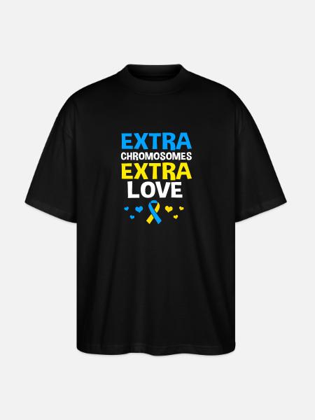 Down syndrome T21 chromosome trisomy - Stanley/Stella Oversized Unisex Organic T-shirt Blaster 2.0 - black