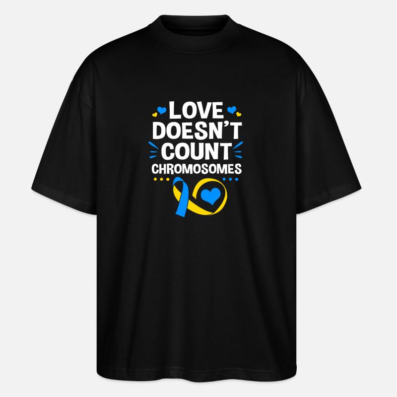Down Syndrom - Stanley/Stella Oversized Unisex Bio T-Shirt Blaster 2.0 - Schwarz