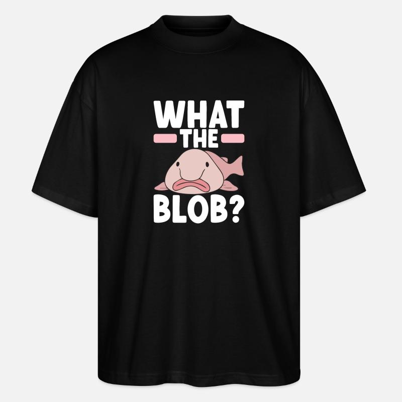 Poisson blob mignon poisson laid - T-shirt bio Blaster 2.0 coupe oversize Stanley/Stella Unisexe - noir