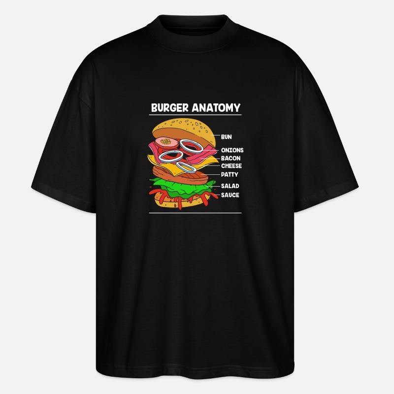 Anatomie du cheeseburger - T-shirt bio Blaster 2.0 coupe oversize Stanley/Stella Unisexe - noir