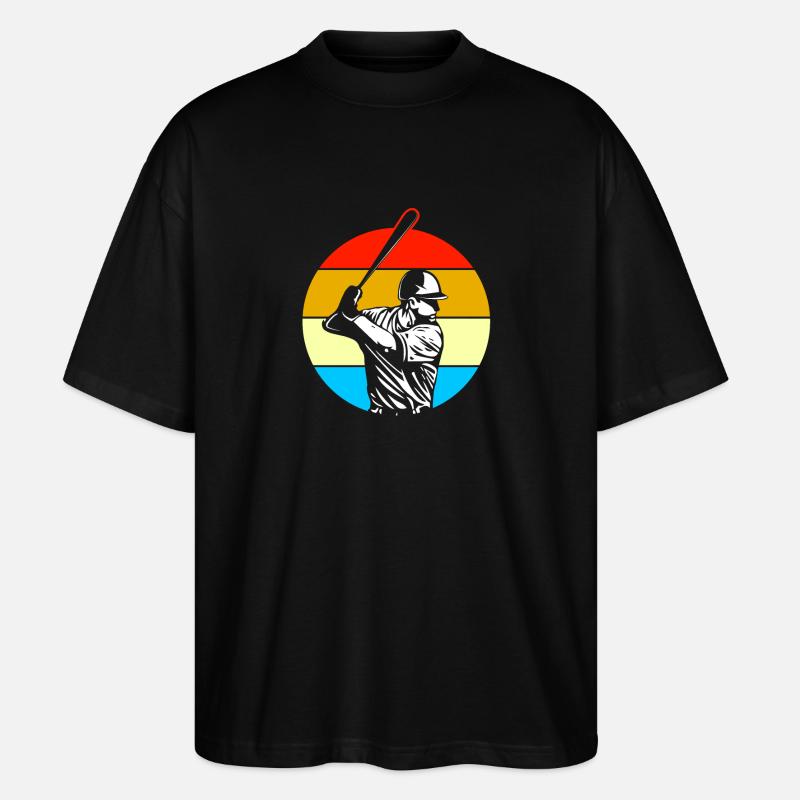 Baseball Retro - Stanley/Stella Oversized Unisex Bio T-Shirt Blaster 2.0 - Schwarz