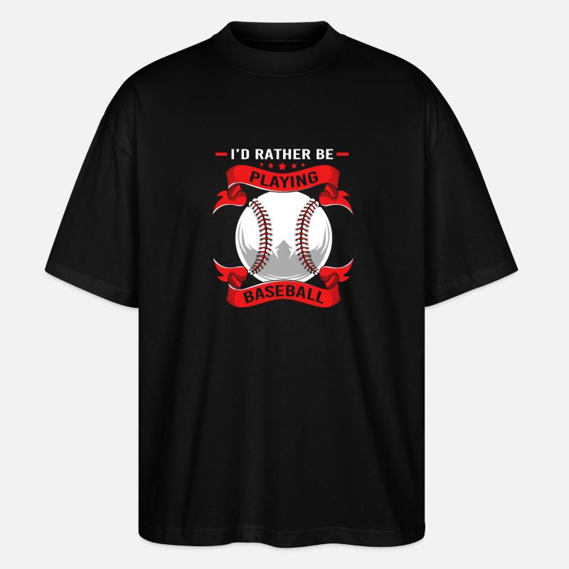 Baseball - Stanley/Stella Oversized Unisex Bio T-Shirt Blaster 2.0 - Schwarz