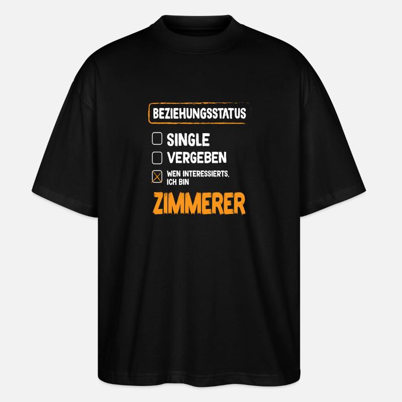Zimmerer Beziehungsstatus - Stanley/Stella Oversized Unisex Bio T-Shirt Blaster 2.0 - Schwarz