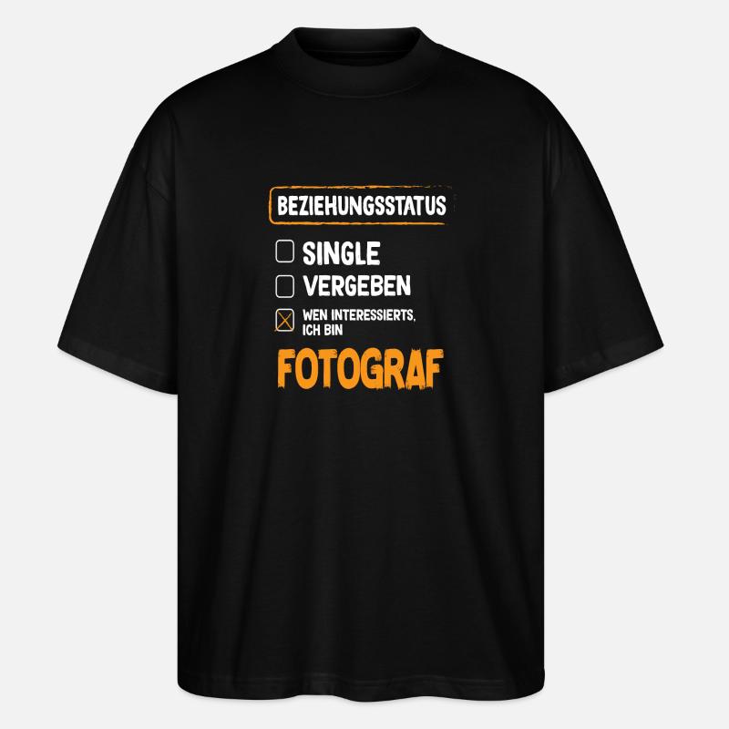 Statut relationnel du photographe - T-shirt bio Blaster 2.0 coupe oversize Stanley/Stella Unisexe - noir