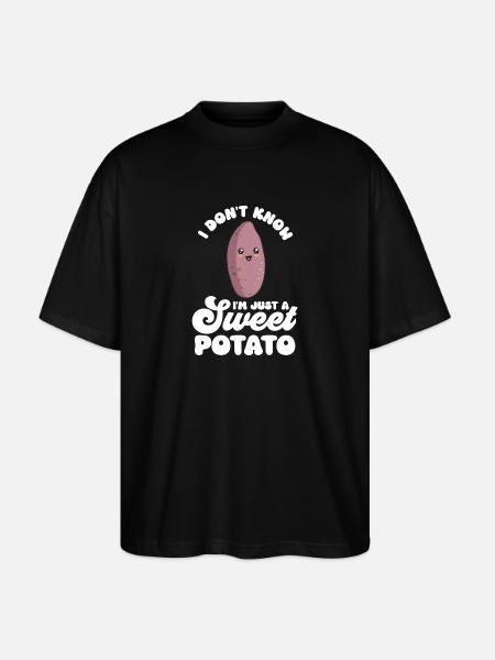 Sweet Potato Root Vegetables - Stanley/Stella Oversized Unisex Organic T-shirt Blaster 2.0 - black