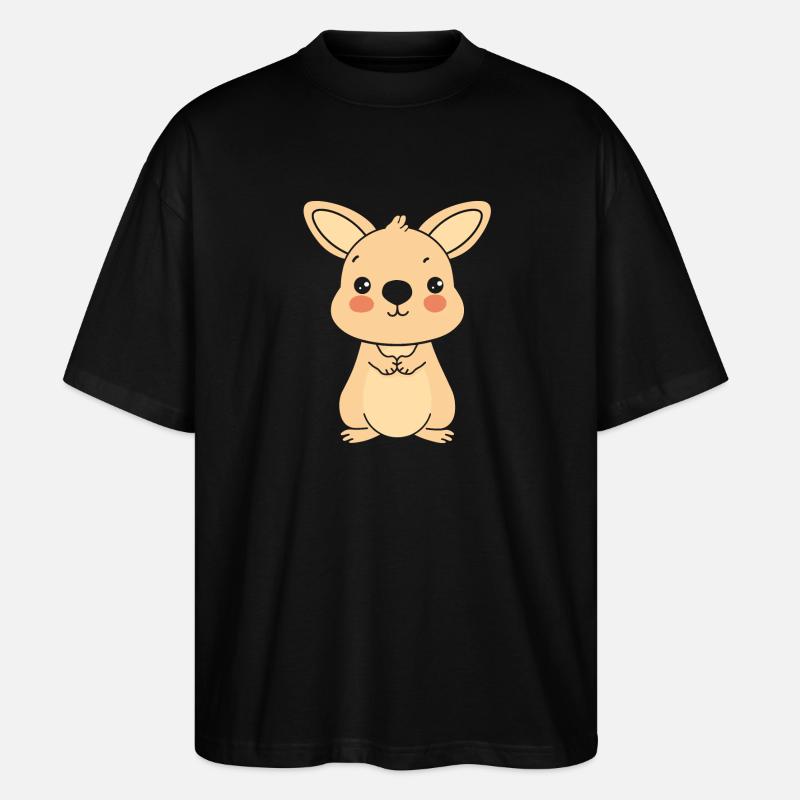 Wallaby - Stanley/Stella Oversized Unisex Bio T-Shirt Blaster 2.0 - Schwarz