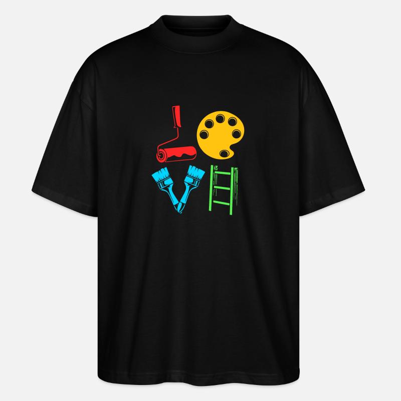 Maler - Stanley/Stella Oversized Unisex Bio T-Shirt Blaster 2.0 - Schwarz