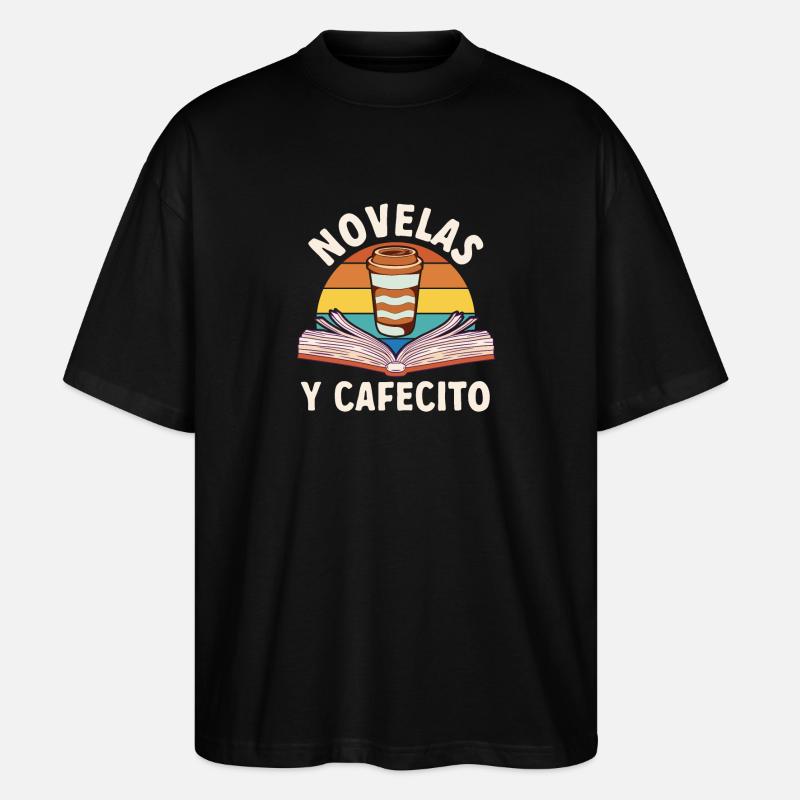 Cafecito Spanish Coffee - Stanley/Stella Oversized Unisex Organic T-shirt Blaster 2.0 - black
