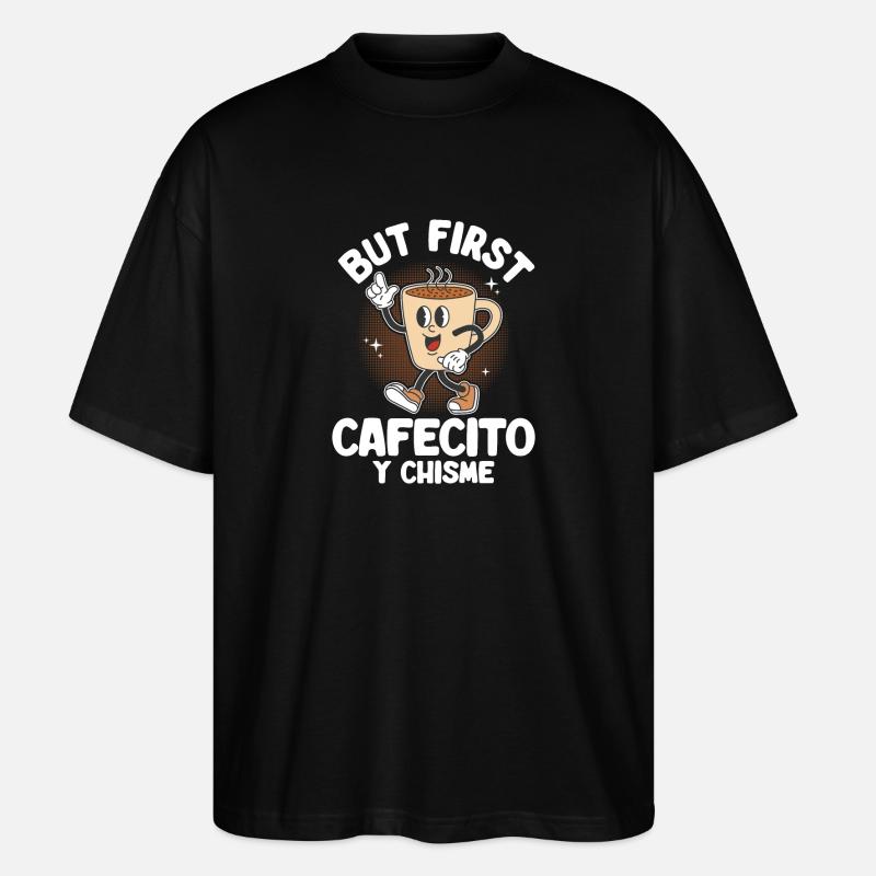 Cafecito Spanisch Kaffee - Stanley/Stella Oversized Unisex Bio T-Shirt Blaster 2.0 - Schwarz