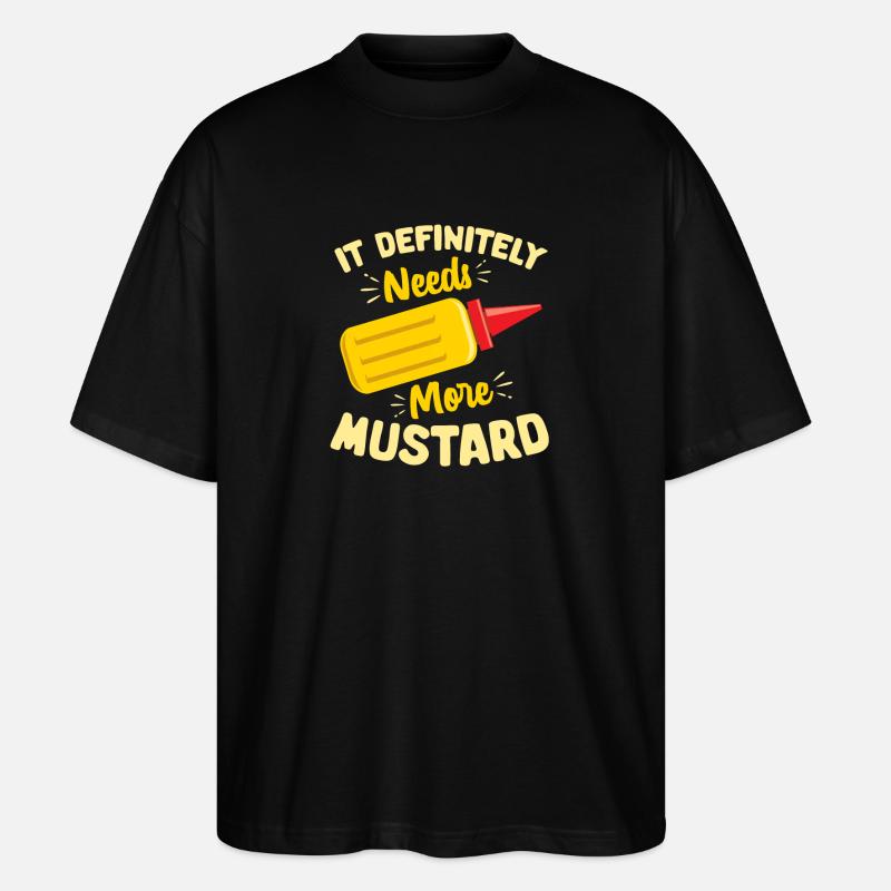 Senf Mustard - Stanley/Stella Oversized Unisex Bio T-Shirt Blaster 2.0 - Schwarz