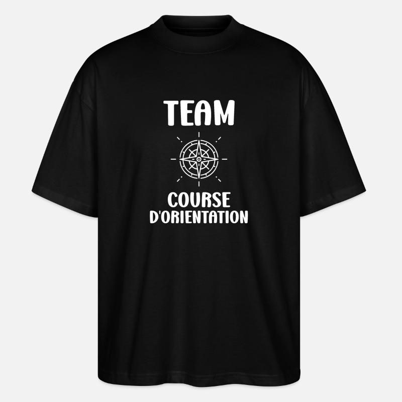 course d'orientation - T-shirt bio Blaster 2.0 coupe oversize Stanley/Stella Unisexe - noir