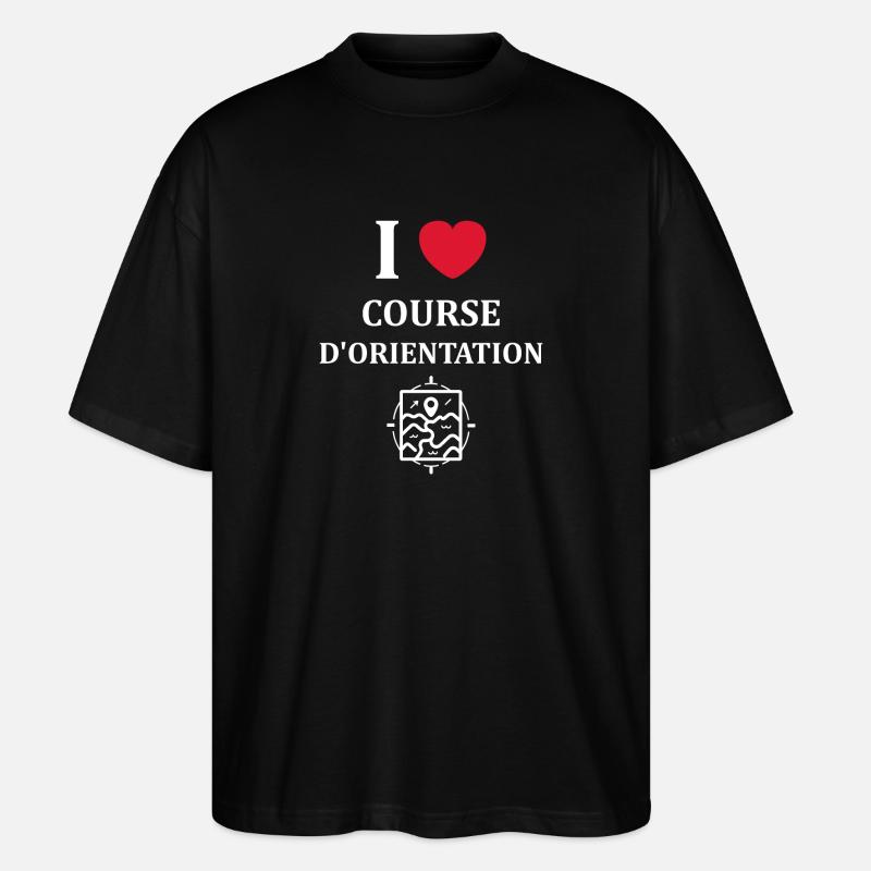 course d'orientation - T-shirt bio Blaster 2.0 coupe oversize Stanley/Stella Unisexe - noir