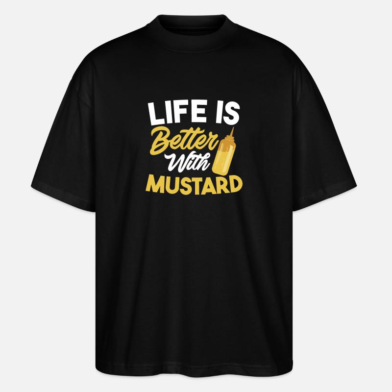 Senf Mustard - Stanley/Stella Oversized Unisex Bio T-Shirt Blaster 2.0 - Schwarz