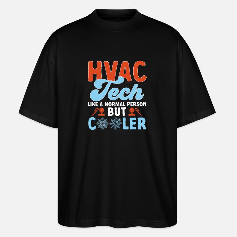Chauffage, Climatisation, Ventilation, Technicien - T-shirt bio Blaster 2.0 coupe oversize Stanley/Stella Unisexe - noir