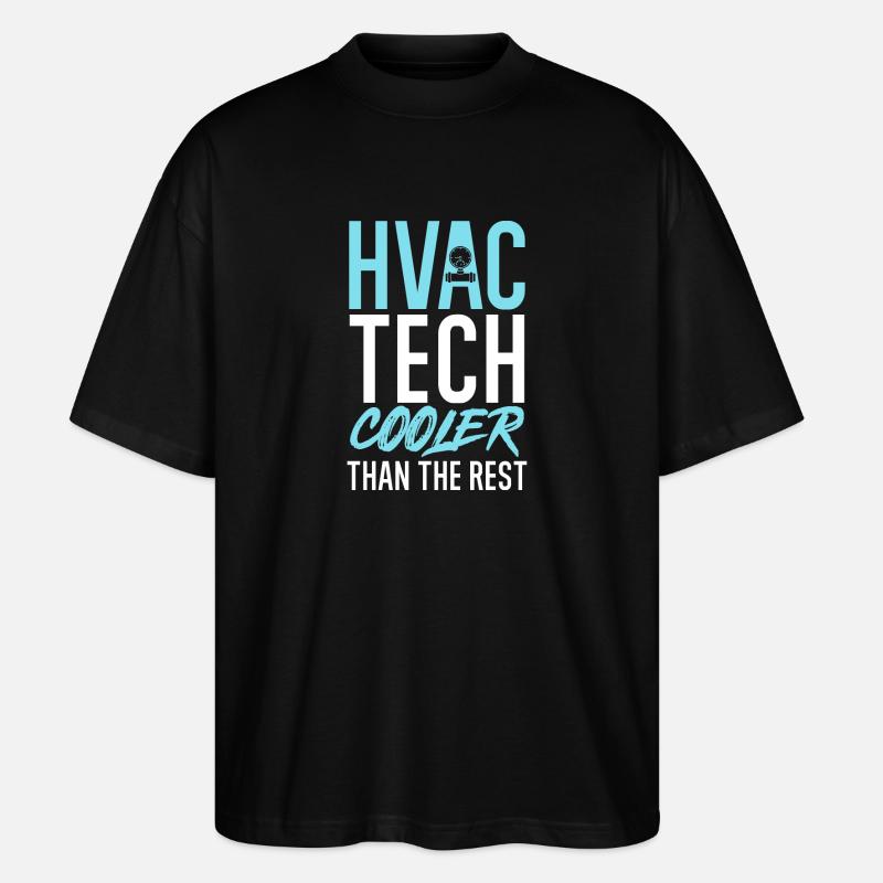 Chauffage, Climatisation, Ventilation, Technicien - T-shirt bio Blaster 2.0 coupe oversize Stanley/Stella Unisexe - noir
