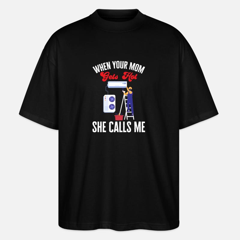 Heizung Klima Lüftung Techniker - Stanley/Stella Oversized Unisex Bio T-Shirt Blaster 2.0 - Schwarz