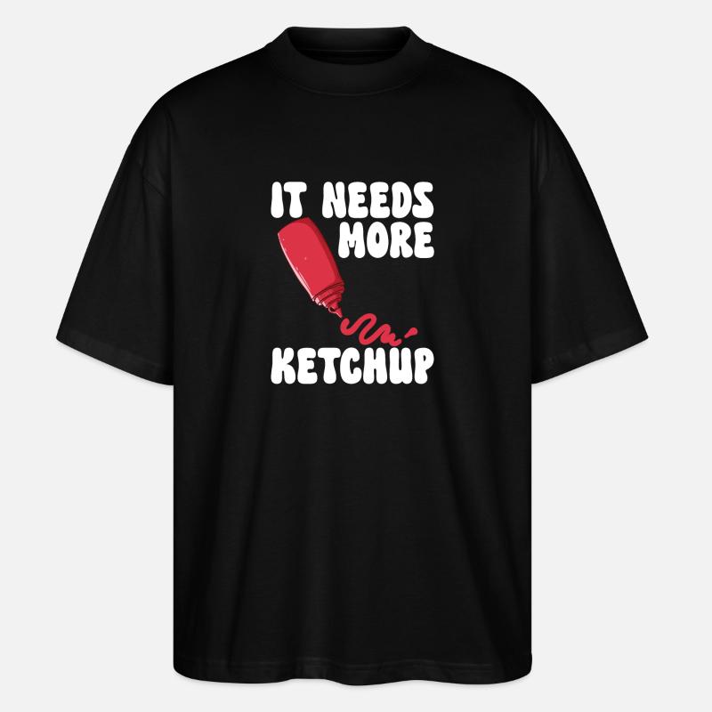 Ketchup Ketchup à la tomate - T-shirt bio Blaster 2.0 coupe oversize Stanley/Stella Unisexe - noir