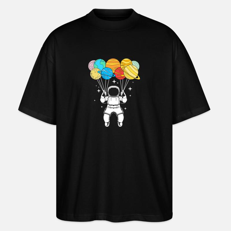 Univers Système Solaire - T-shirt bio Blaster 2.0 coupe oversize Stanley/Stella Unisexe - noir