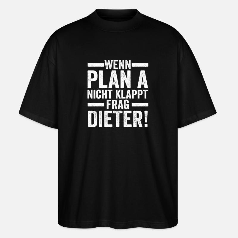 Prénom Dieter - T-shirt bio Blaster 2.0 coupe oversize Stanley/Stella Unisexe - noir