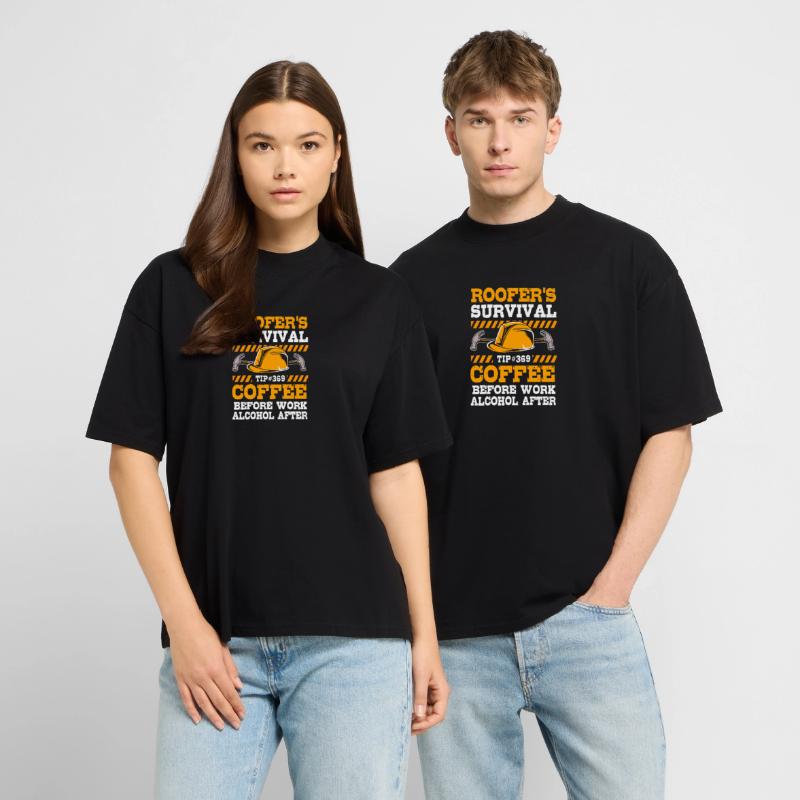 Construction worker construction site Stanley/Stella Oversized Unisex Organic T-shirt Blaster 2.0