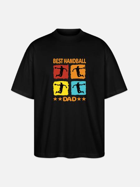 Best Handball Dad - Stanley/Stella Oversized Unisex Organic T-shirt Blaster 2.0 - black