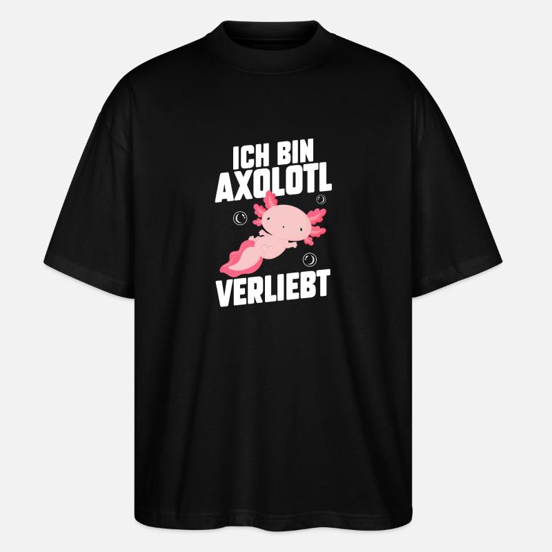 Axolotl - T-shirt bio Blaster 2.0 coupe oversize Stanley/Stella Unisexe - noir