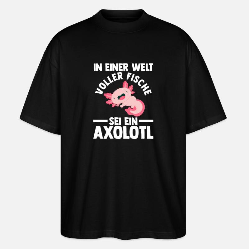Axolotl - T-shirt bio Blaster 2.0 coupe oversize Stanley/Stella Unisexe - noir