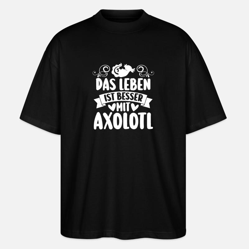 Axolotl - T-shirt bio Blaster 2.0 coupe oversize Stanley/Stella Unisexe - noir