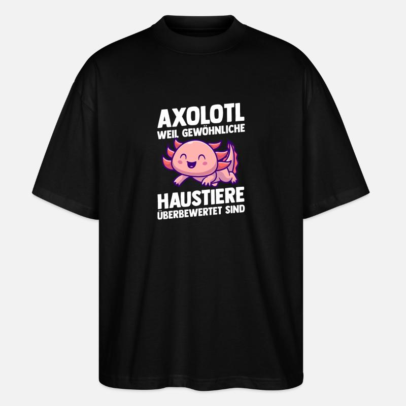 Axolotl - T-shirt bio Blaster 2.0 coupe oversize Stanley/Stella Unisexe - noir