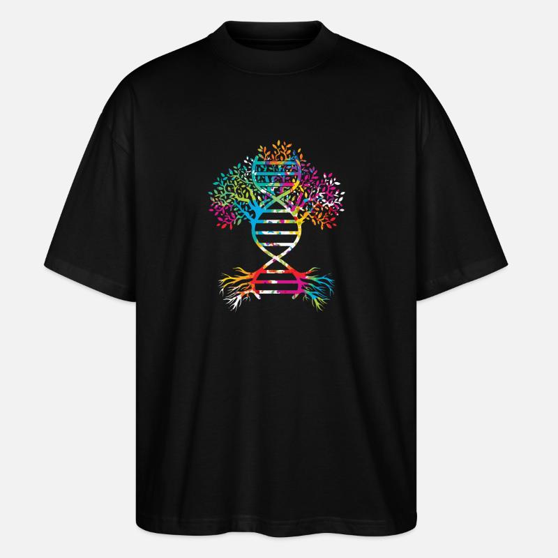Généalogie de l’arbre généalogique - T-shirt bio Blaster 2.0 coupe oversize Stanley/Stella Unisexe - noir