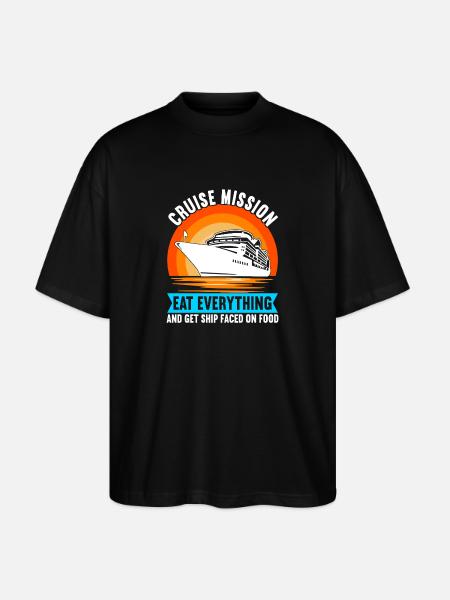 Cruise Holiday Cruise Ship - Stanley/Stella Oversized Unisex Organic T-shirt Blaster 2.0 - black