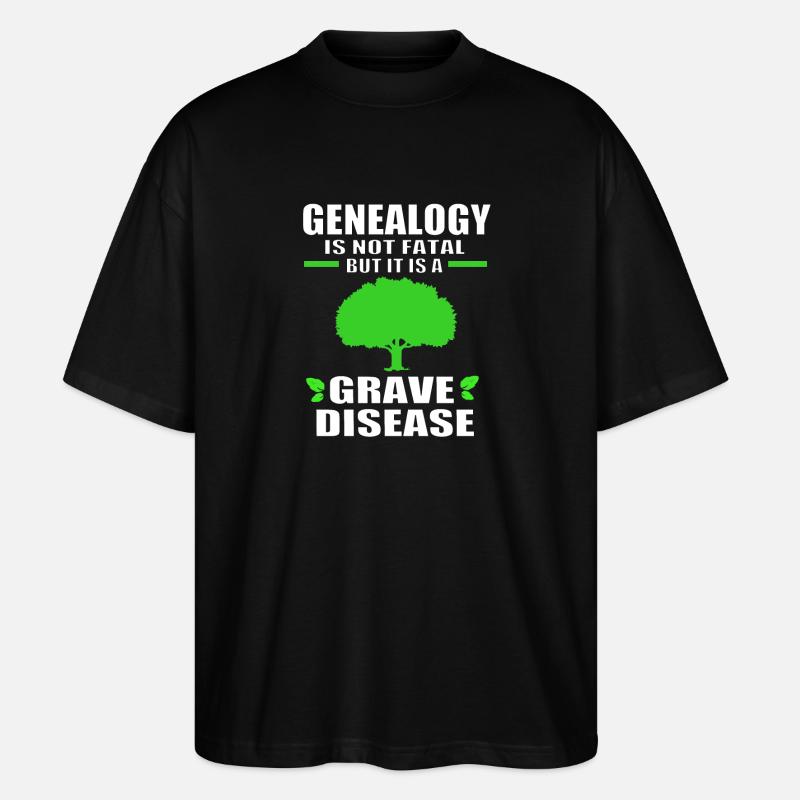 Stammbaum Genealogie - Stanley/Stella Oversized Unisex Bio T-Shirt Blaster 2.0 - Schwarz