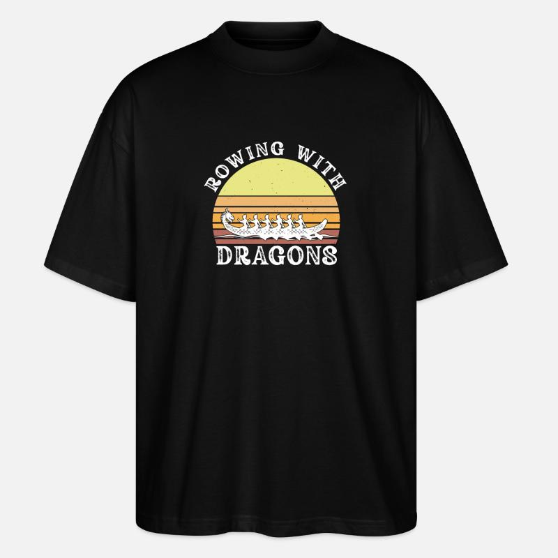 Ramer avec Dragons Dragons Dragonboat - T-shirt bio Blaster 2.0 coupe oversize Stanley/Stella Unisexe - noir