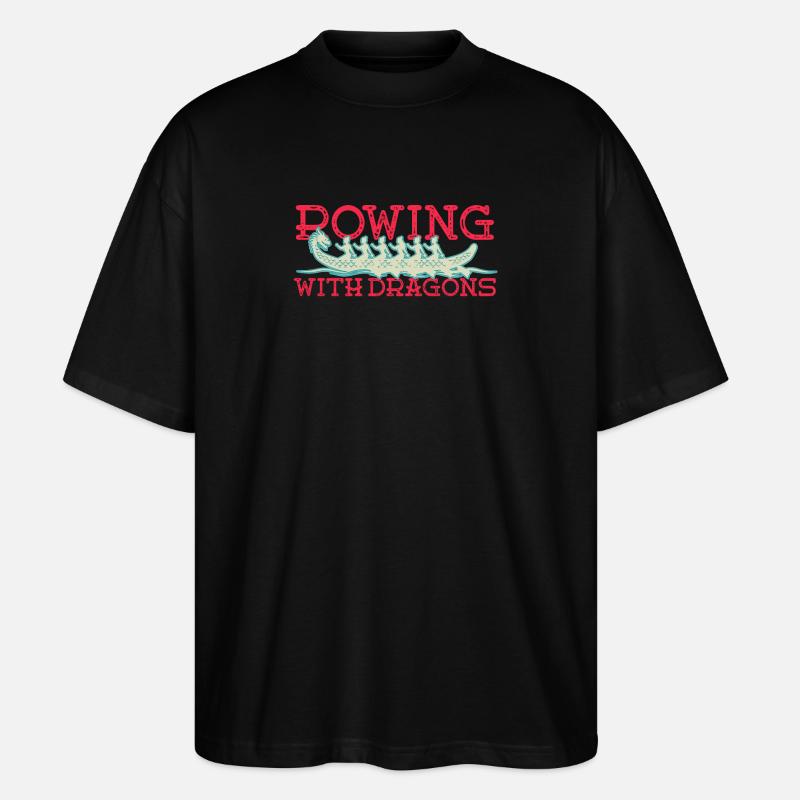 Ramer avec Dragons Dragons Dragonboat - T-shirt bio Blaster 2.0 coupe oversize Stanley/Stella Unisexe - noir