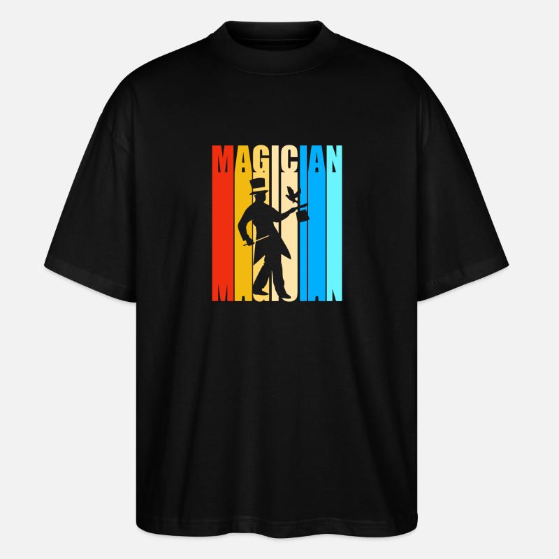 Zauberer Magie Magier - Stanley/Stella Oversized Unisex Bio T-Shirt Blaster 2.0 - Schwarz