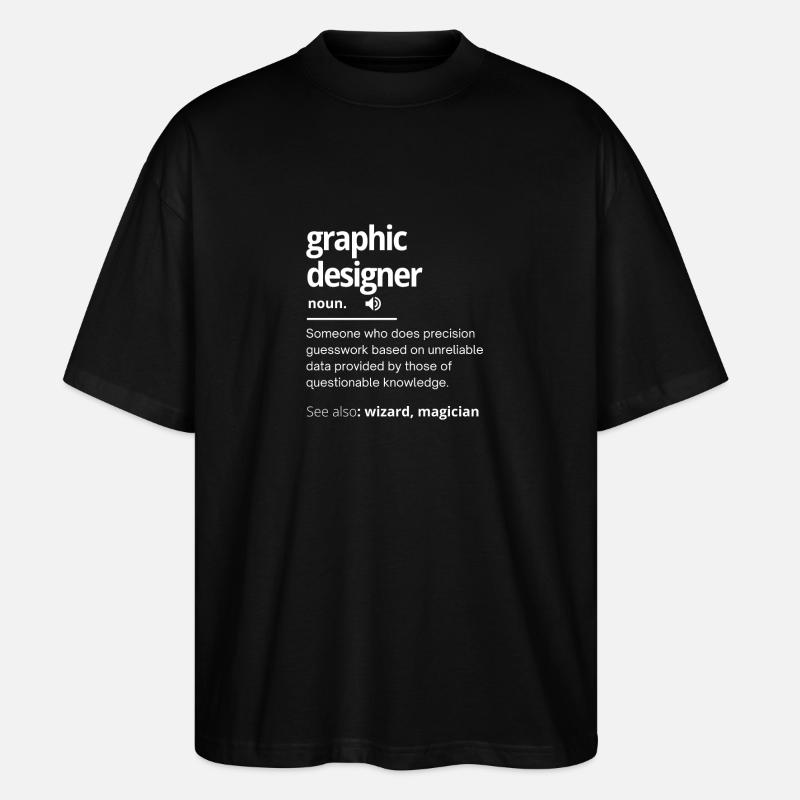 Définition du graphiste - T-shirt bio Blaster 2.0 coupe oversize Stanley/Stella Unisexe - noir