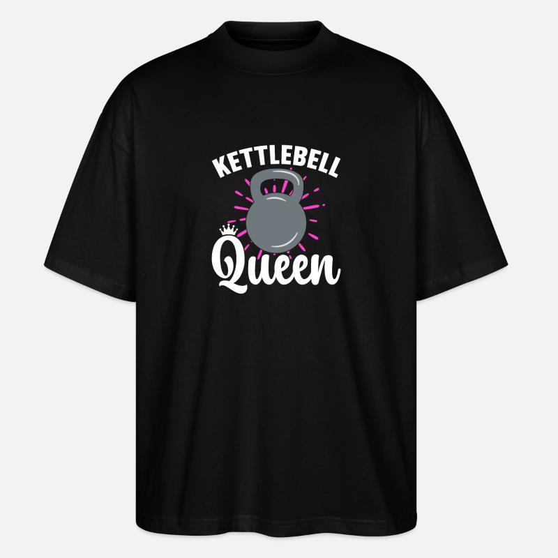 Kettlebell Workout Fitness Training - Stanley/Stella Oversized Unisex Bio T-Shirt Blaster 2.0 - Schwarz
