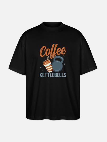 Kettlebell Workout Fitness Training - Stanley/Stella Oversized Unisex Bio T-Shirt Blaster 2.0 - Schwarz