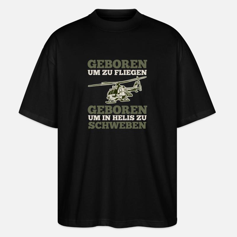 Pilote Hélicoptère Hélicoptère - T-shirt bio Blaster 2.0 coupe oversize Stanley/Stella Unisexe - noir