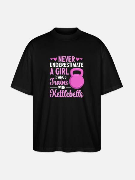 Kettlebell Workout Fitness Training - Stanley/Stella Oversized Unisex Organic T-shirt Blaster 2.0 - black