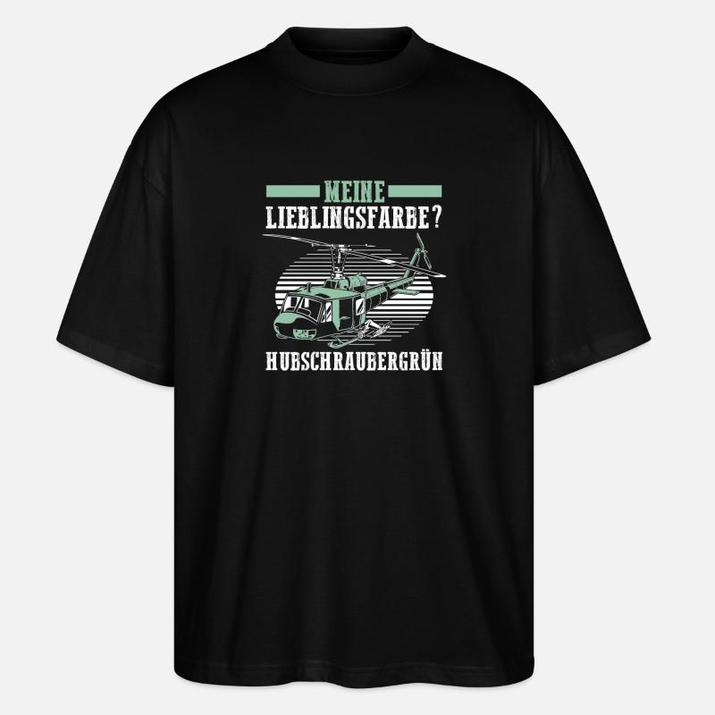 Pilote Hélicoptère Hélicoptère - T-shirt bio Blaster 2.0 coupe oversize Stanley/Stella Unisexe - noir