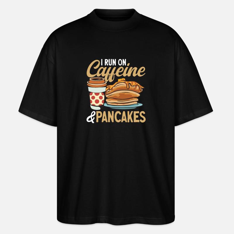 Pancake Breakfast Pancakes - Stanley/Stella Oversized Unisex Organic T-shirt Blaster 2.0 - black