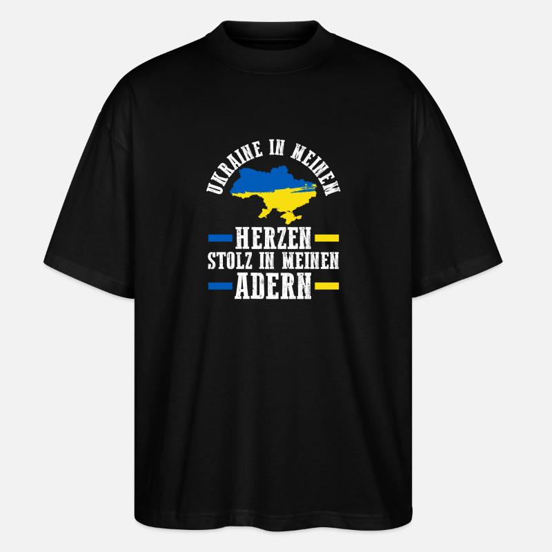 Ukrainer Ukraine - Stanley/Stella Oversized Unisex Bio T-Shirt Blaster 2.0 - Schwarz