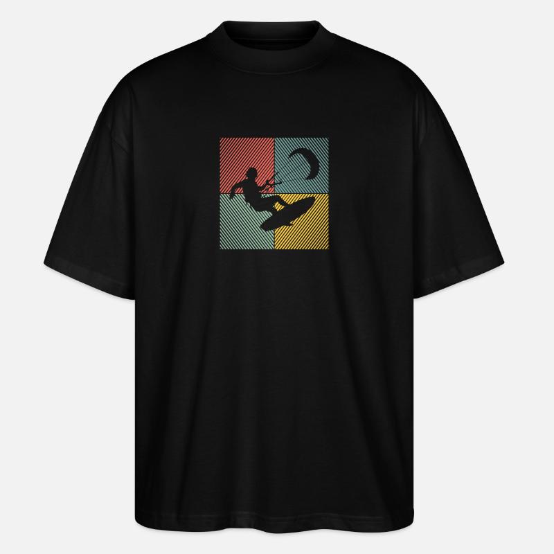 Kitesurf Kiteboard Kitesurfen Kite-Surf-board - Stanley/Stella Oversized Unisex Bio T-Shirt Blaster 2.0 - Schwarz