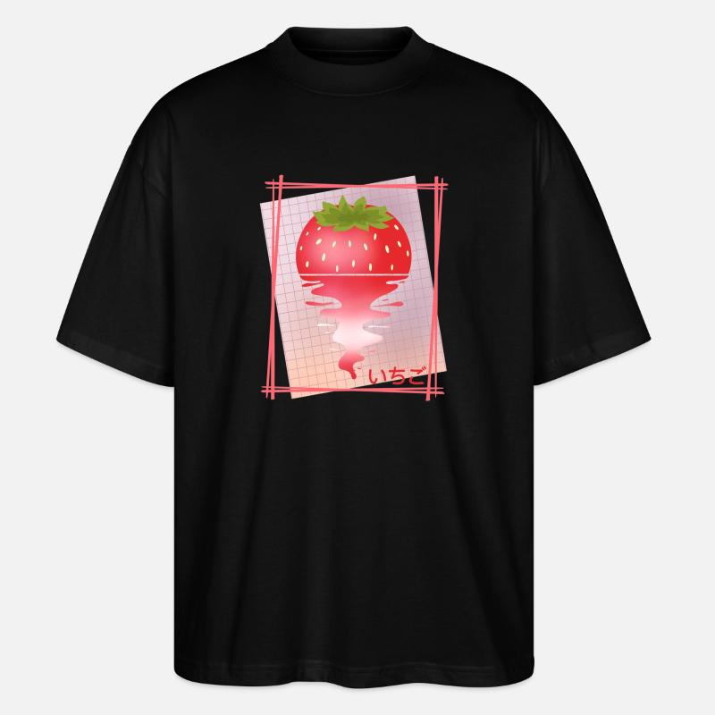 Strawberry Sunset Tee - Stanley/Stella Oversized Unisex Bio T-Shirt Blaster 2.0 - Schwarz