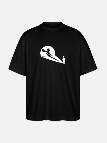 Shadow Figure Superhero Projection - Stanley/Stella Oversized Unisex Organic T-shirt Blaster 2.0 - black